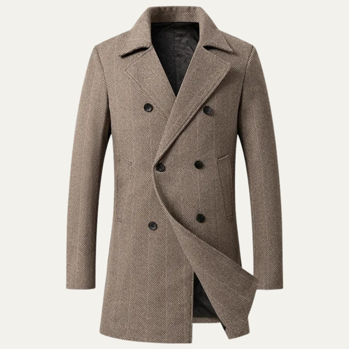 Stylish Men's Slim Fit Wool Coat - OutfitLondon