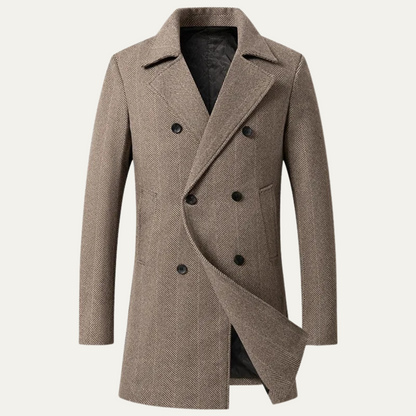 Stylish Men's Slim Fit Wool Coat - OutfitLondon