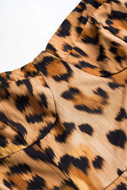 Stylish Animal Print Mid Length Dress
