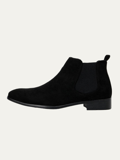 Men's Leather Ankle Boots with Sharp Tip