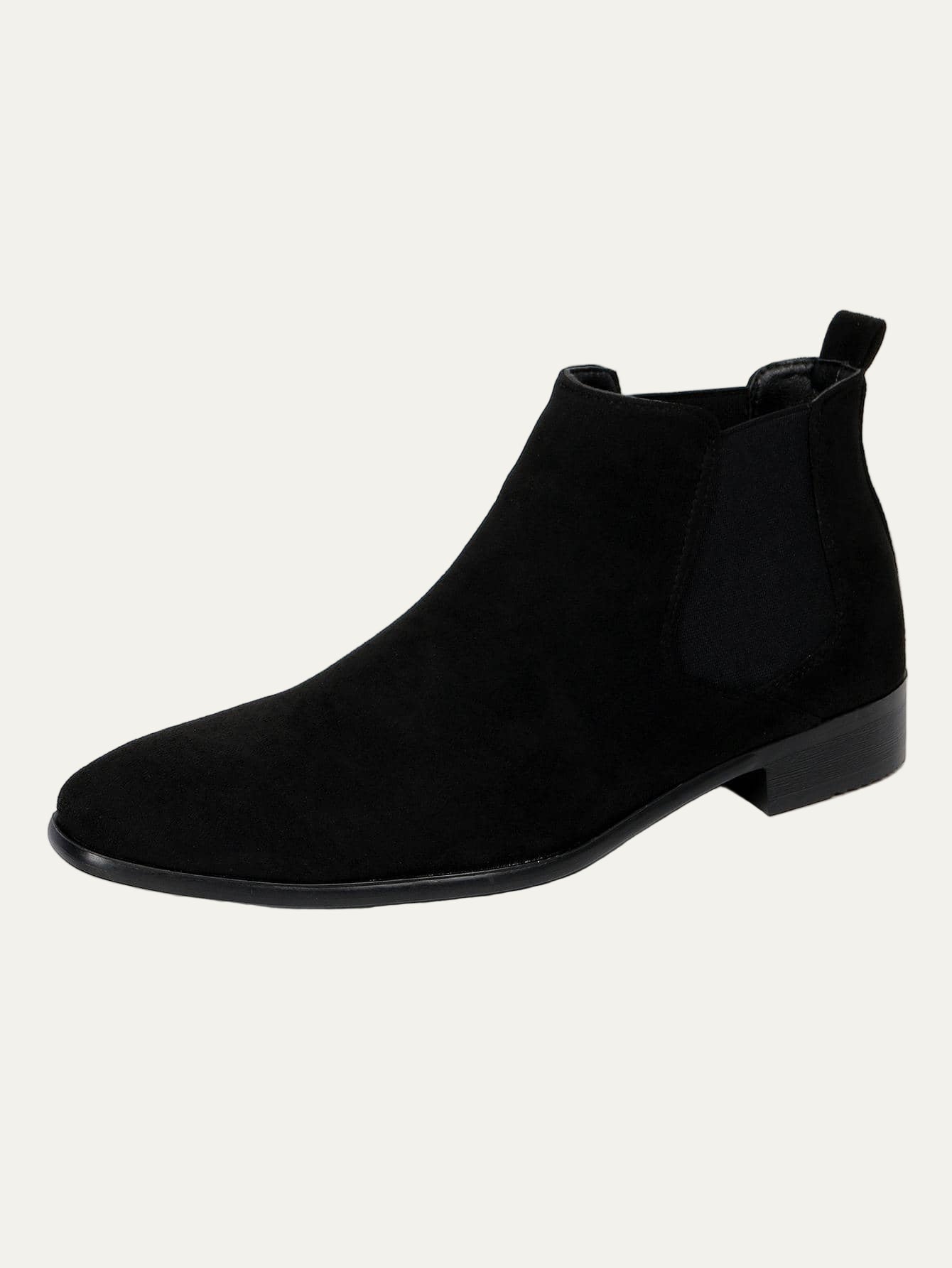 Men's Leather Ankle Boots with Sharp Tip