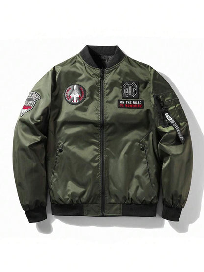 Versatile Military Green Bomber Jacket - OutfitLondon