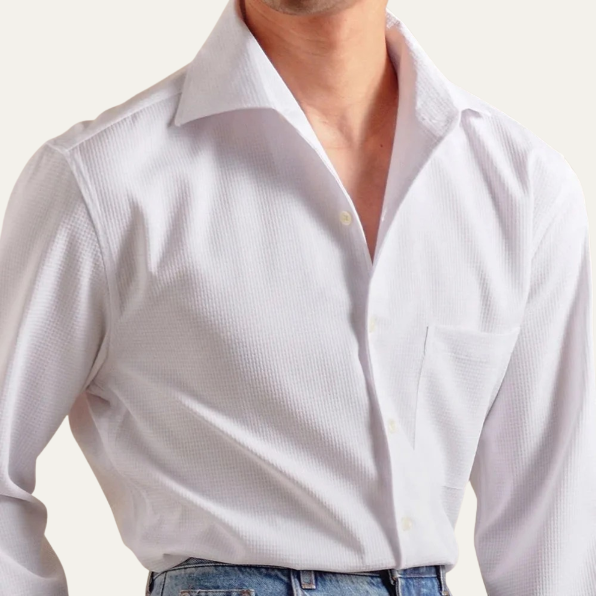 Classic Fit Italian Mens Dress Shirt - Business Casual Style