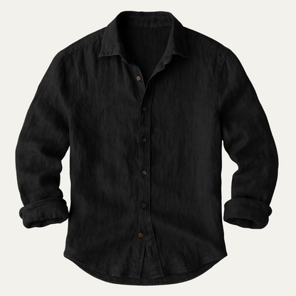 Classic Mens Linen Long Sleeve Shirt