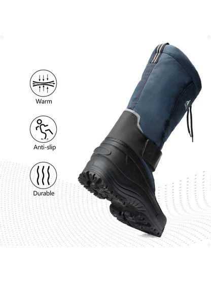 Men's High Insulated Snow Boots with Strap and Laces