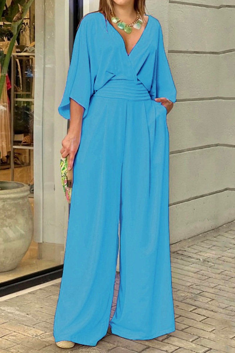 Loose Fit V Neck Summer Romper for Ladies