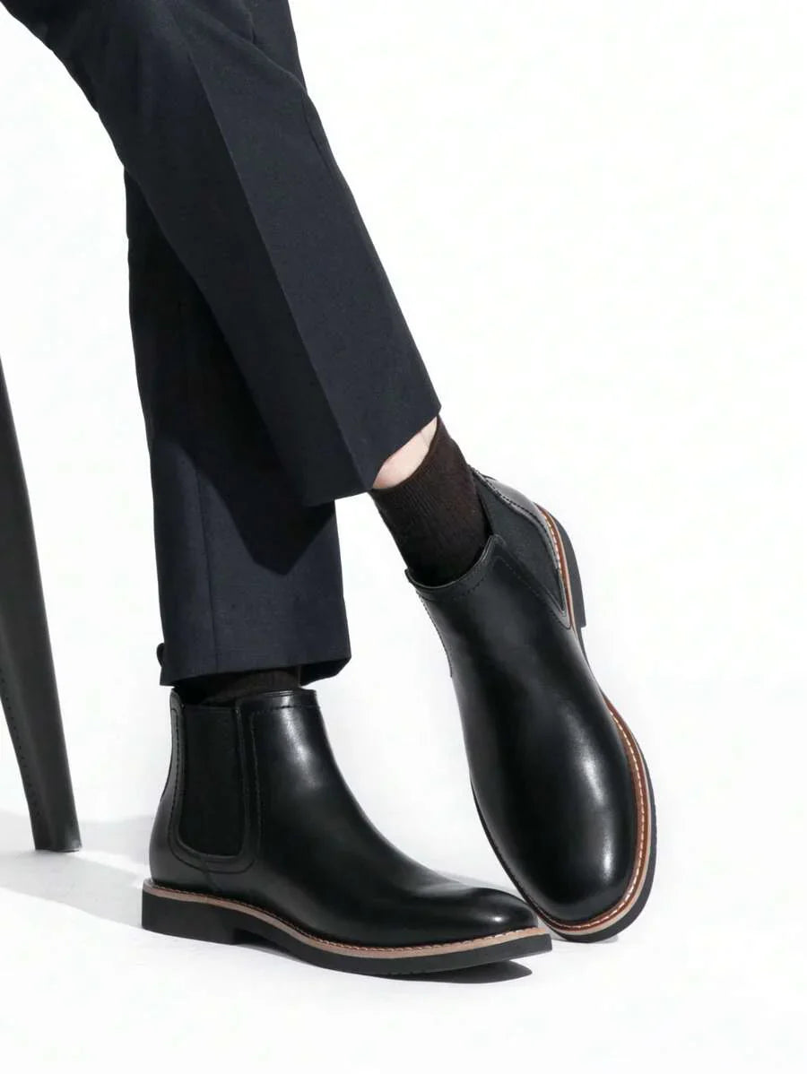 Thick Ankle Boots Brown Leather