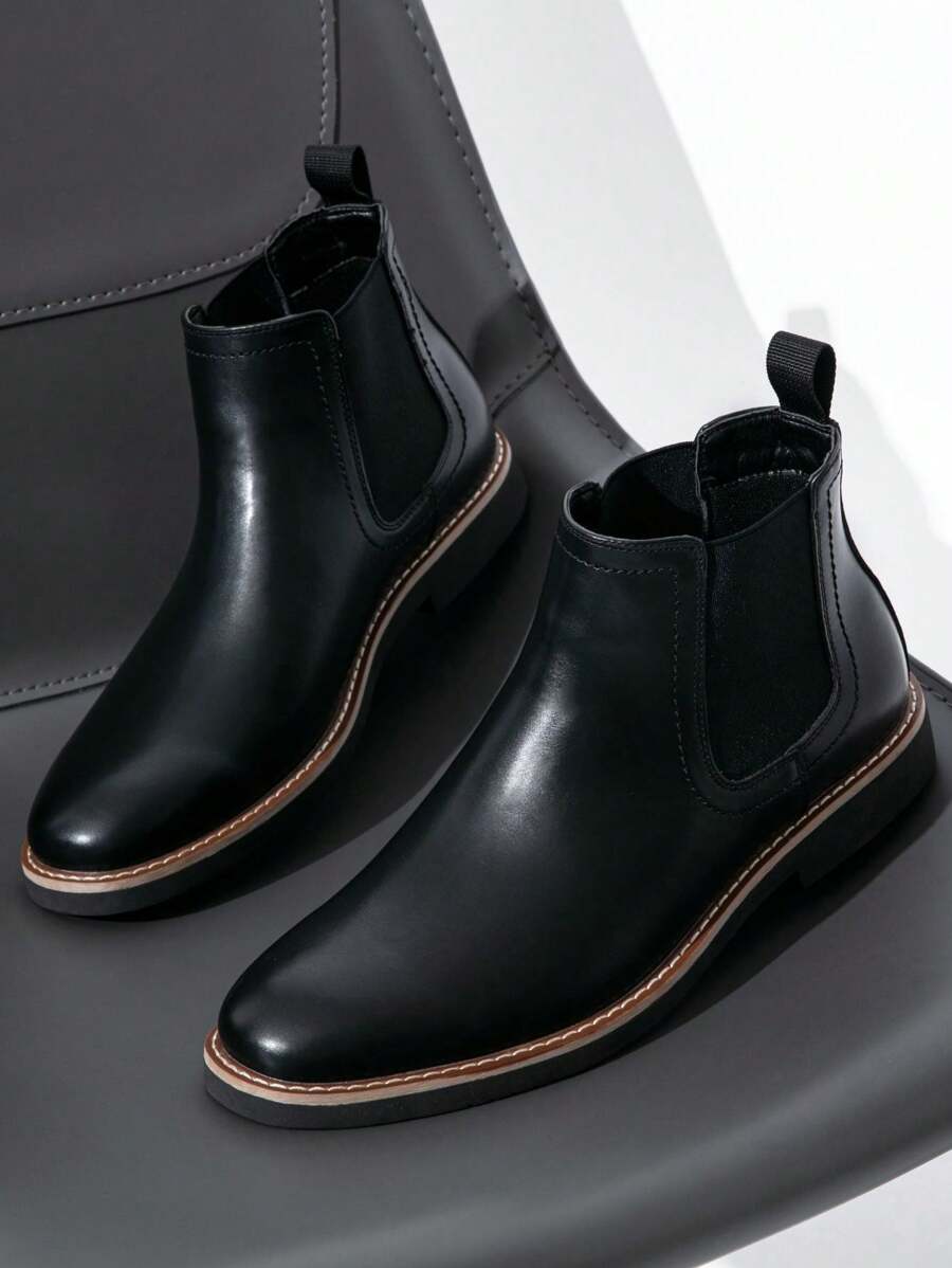Thick Ankle Boots Brown Leather - OutfitLondon