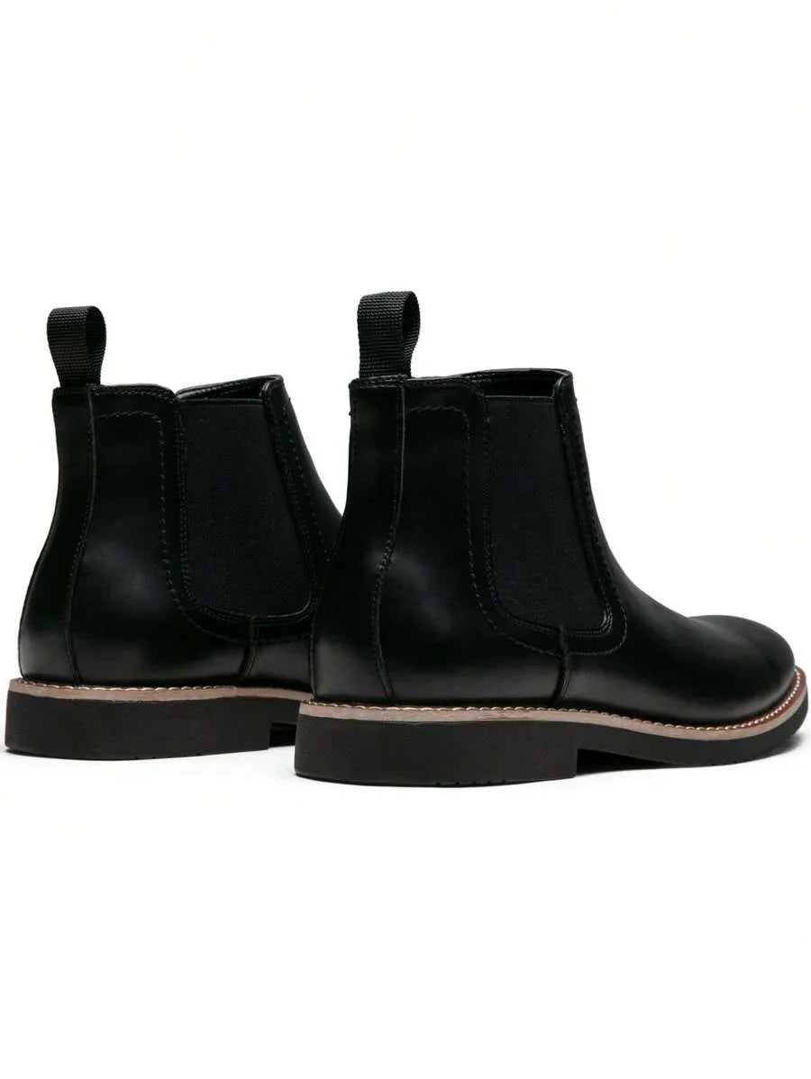 Thick Ankle Boots Brown Leather