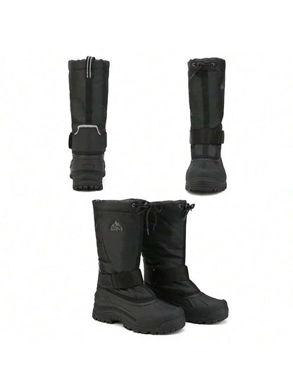 Men's High Insulated Snow Boots with Strap and Laces