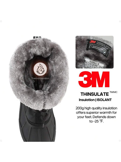 Insulated Snow Boots for Women Black