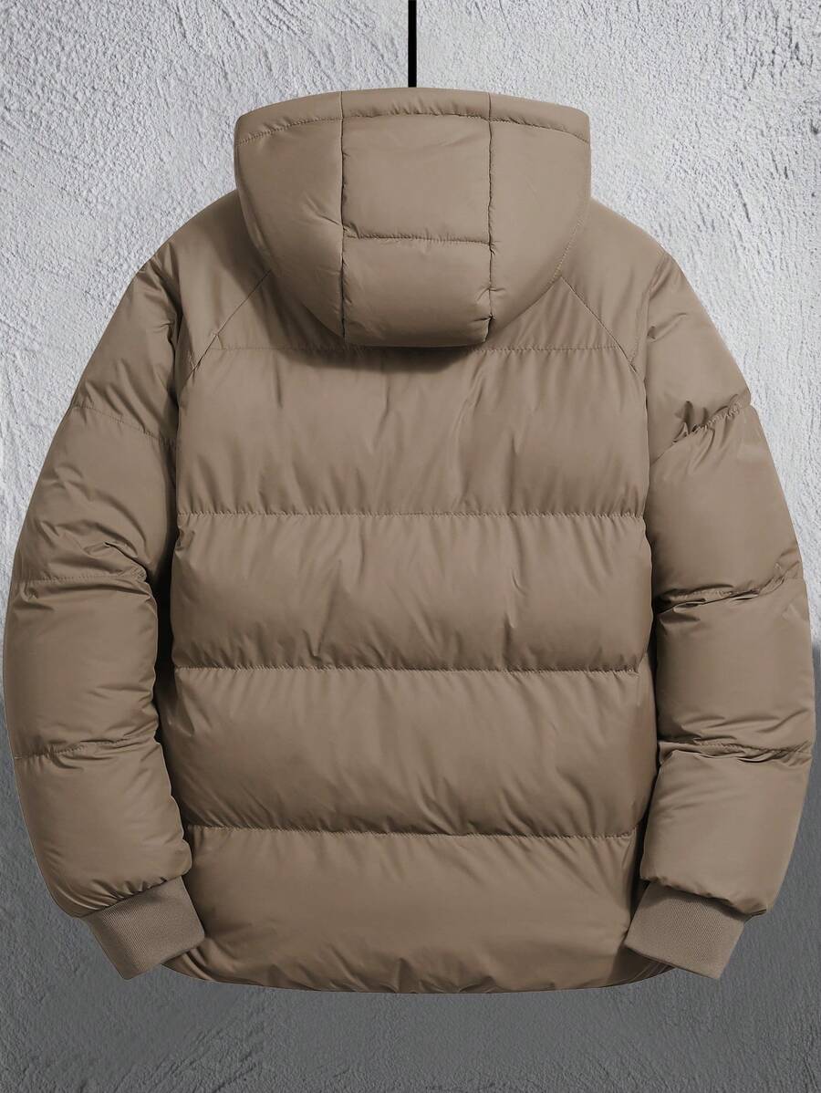 Comfortable Insulated Khaki Coat