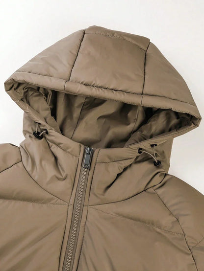 Comfortable Insulated Khaki Coat