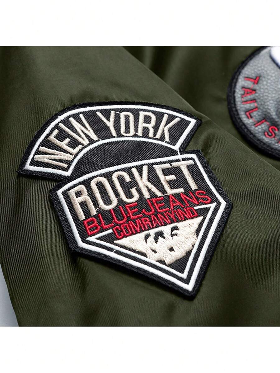Versatile Military Green Bomber Jacket