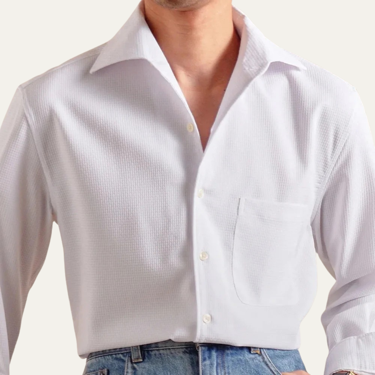 Classic Fit Italian Mens Dress Shirt - Business Casual Style