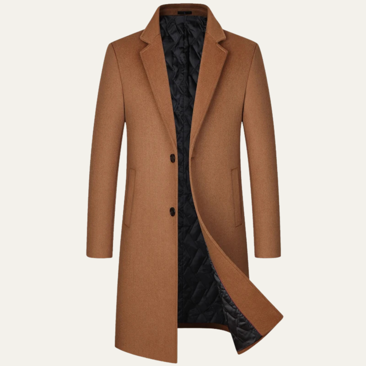 Classic Mens Long Wool Coat