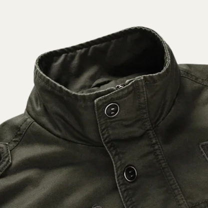 Rugged Men's Military Style Cargo Jacket