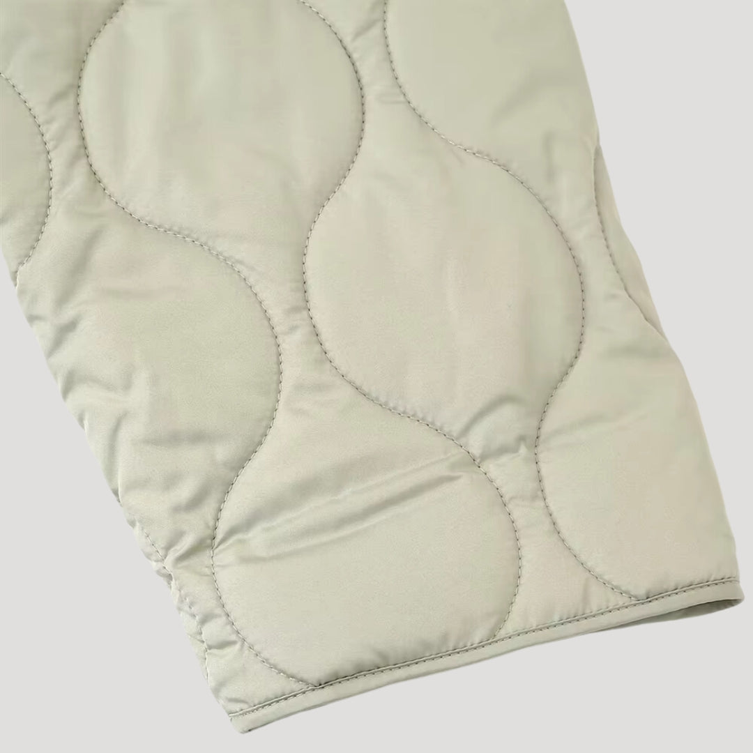 Ladies' Puffer Quilted Zipperless Vest Jacket