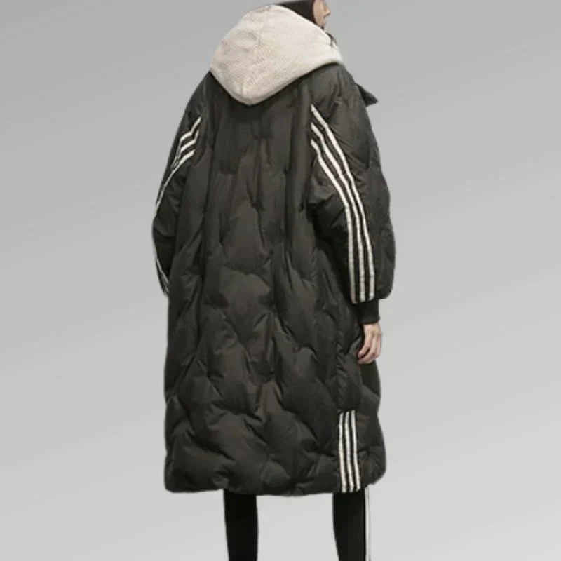 Warm Quilted Parka Coat for Ladies