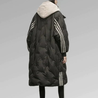 Warm Quilted Parka Coat for Ladies