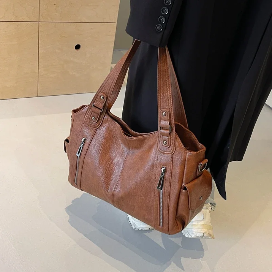 Elegant Ladies Vintage Tote Shoulder Bag - OutfitLondon