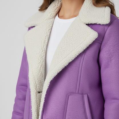 Warm Women's Parka Jacket with Fleece Lining