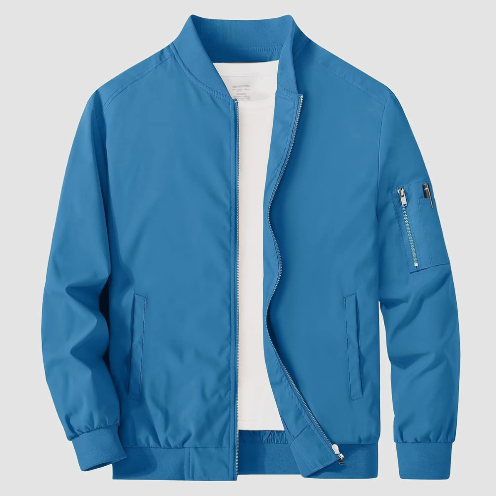Men's Vintage Style Zip Up Bomber Coat
