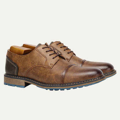 Classic Mens Vintage Leather Lace Up Shoes