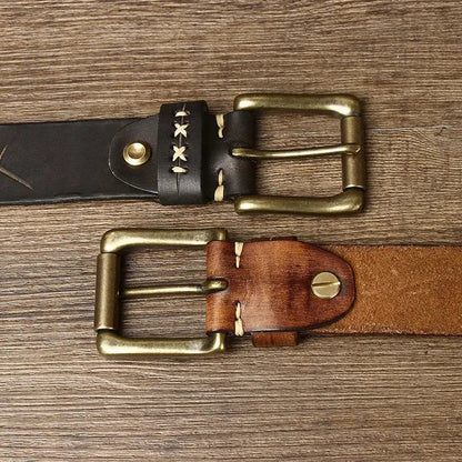 Genuine Brown Leather Waist Belt