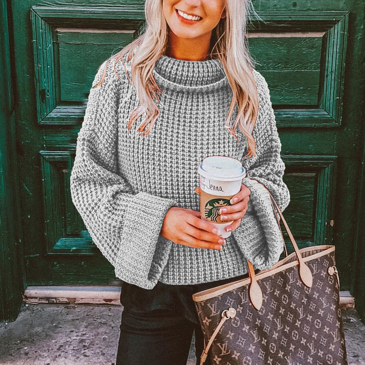 Cozy Ladies Crew Neck Winter Pullover Sweater - OutfitLondon