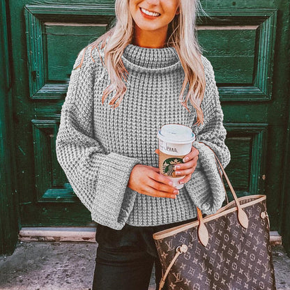 Cozy Ladies Crew Neck Winter Pullover Sweater - OutfitLondon