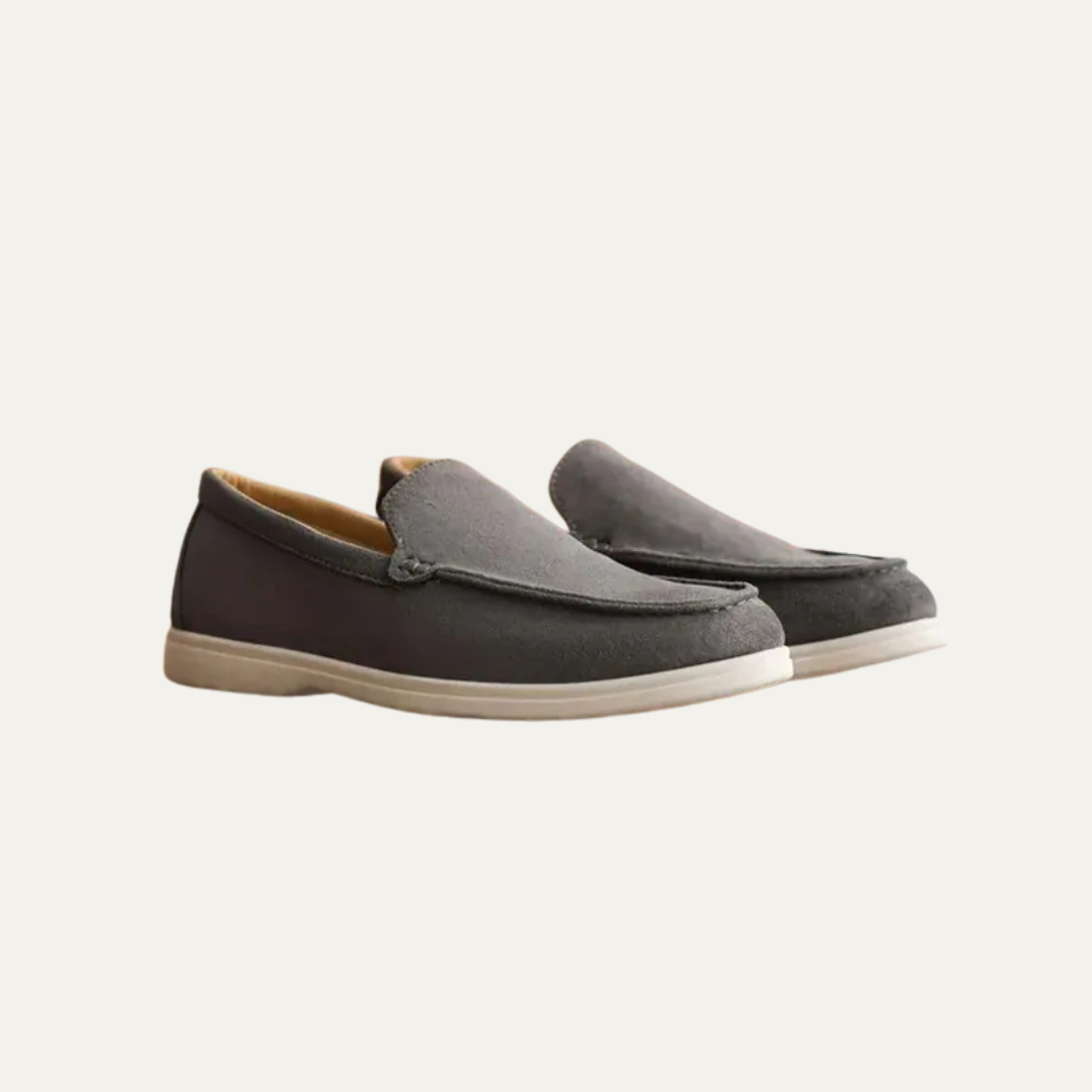 Men's Simple Leather Slip On Loafers Shoes