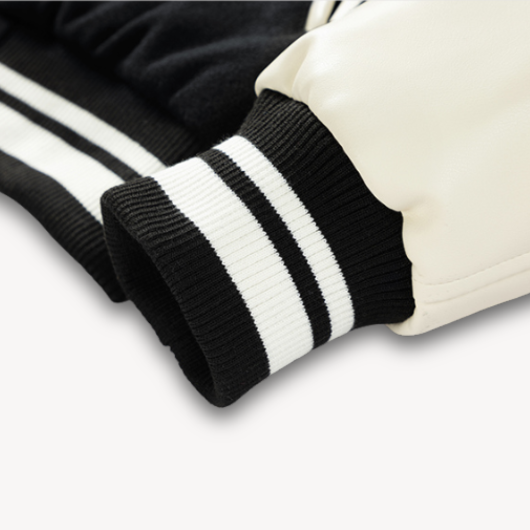 Premium Mens Letterman Jacket with Faux Leather Sleeves