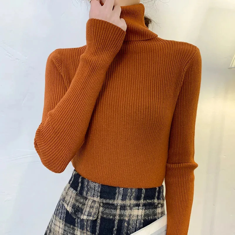 Slim Fit Women's Crew Neck Wool Sweater