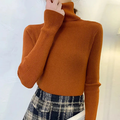 Slim Fit Women's Crew Neck Wool Sweater