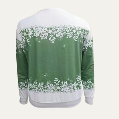Fun Holiday Snowman Crew Neck Sweater