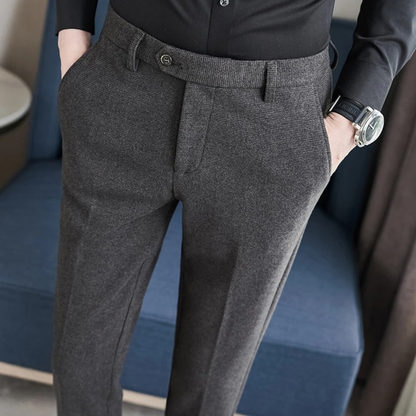 Stylish Men's Tailored Wool Formal Pants