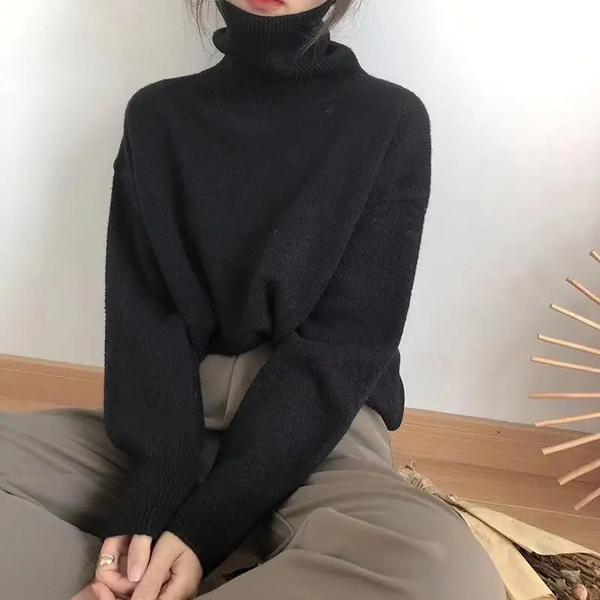 Soft Oversized Chunky Winter Turtleneck Sweater