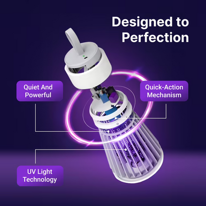 Mosquito Zapper Lamp for Indoor & Outdoor Use - Rechargeable, No Chemicals, Safe Mosquito Trap