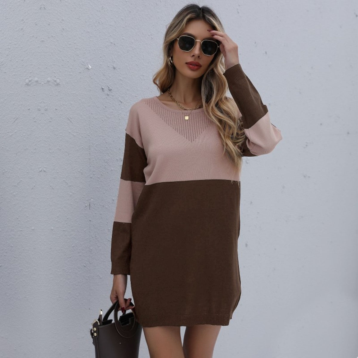 Cozy Relaxed Fit Sweater Dress