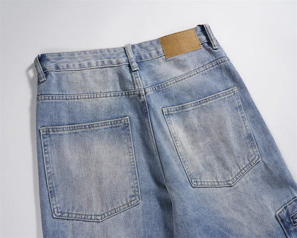 Men's Casual Denim Cargo Jeans