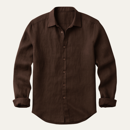Classic Mens Linen Long Sleeve Shirt