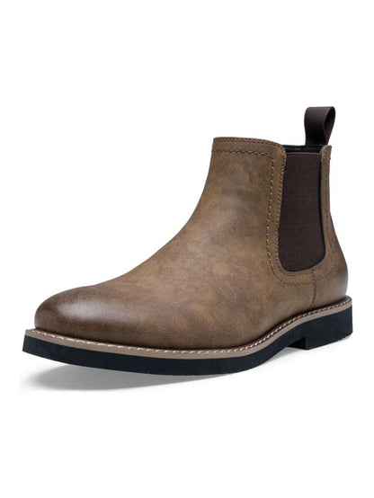 Thick Ankle Boots Brown Leather