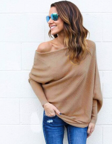 Chic Cold Shoulder Knit Sweater