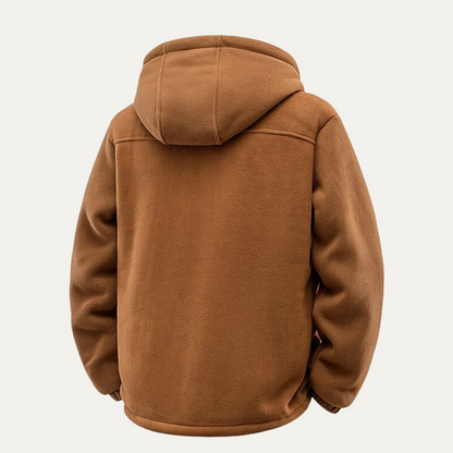 Warm Men's Full Zip Fleece Hoodie Jacket