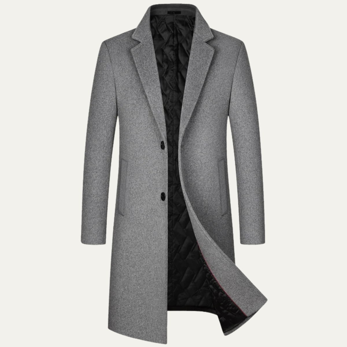 Classic Mens Long Wool Coat
