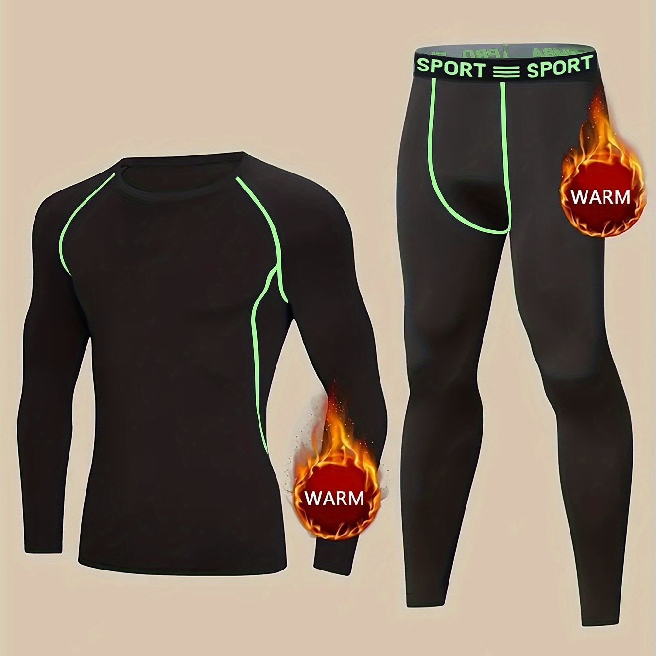 Warm Fleece Base Layer Set for Men