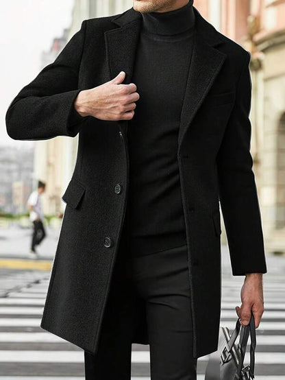 Warm Waterproof Long Coat for Men - OutfitLondon