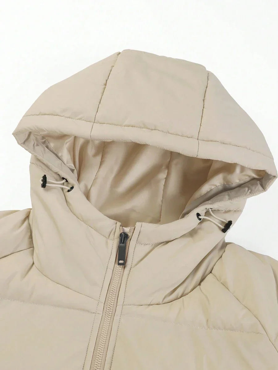 Comfortable Insulated Khaki Coat