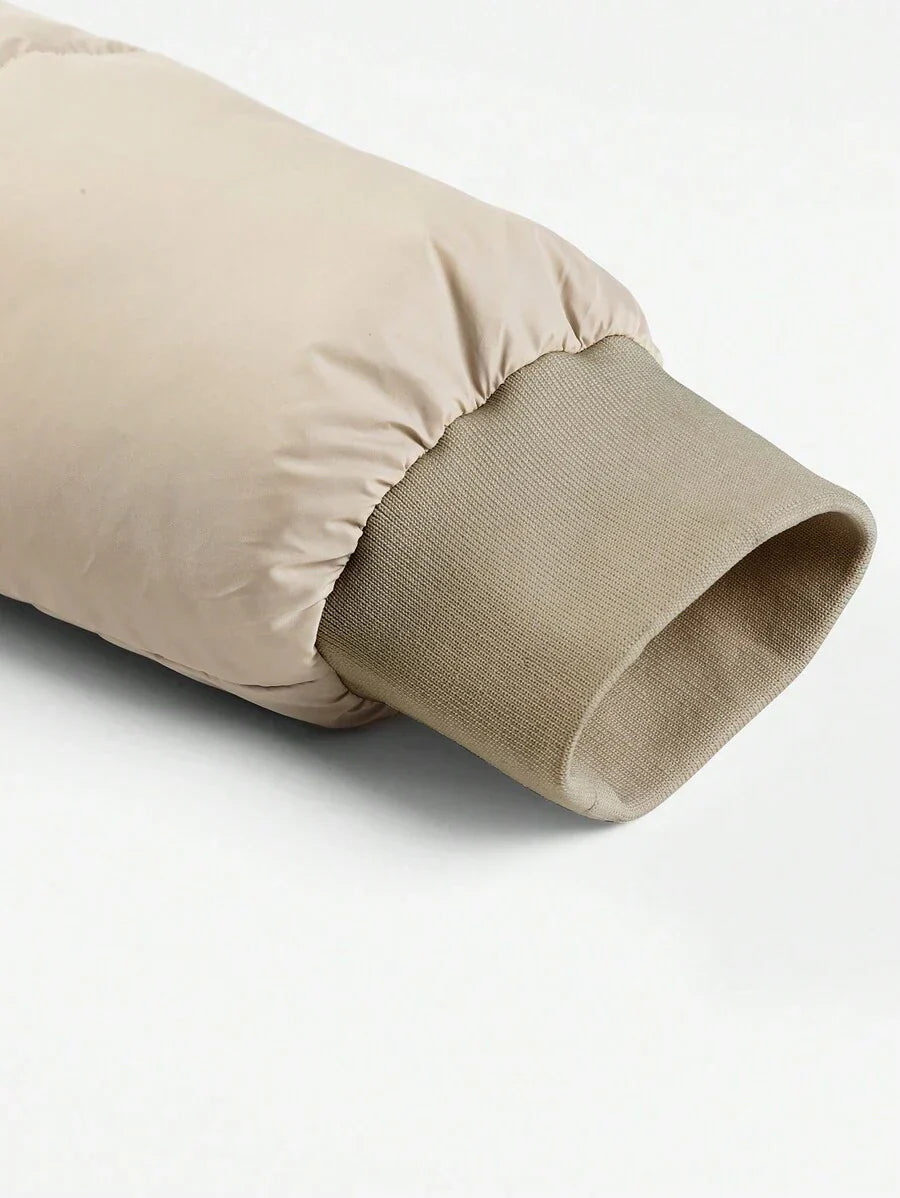 Comfortable Insulated Khaki Coat
